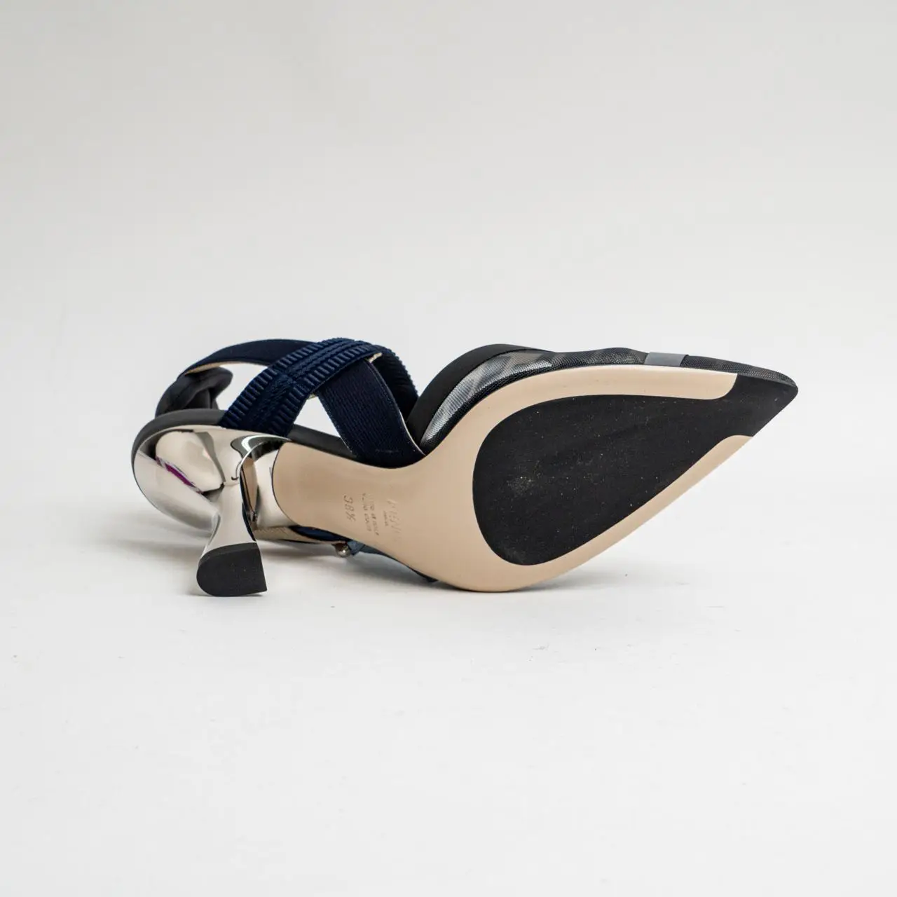 Fendi Colibri 80 Mesh Slingbacks Heels Blue/Black – voilà.id Fendi Colibri 80 Mesh Slingbacks Heels Blue/Black – voilà.id