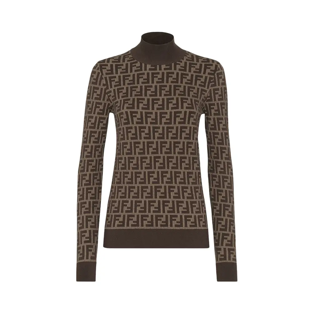 Tシャツ・カットソー FENDI PRINTED TURTLE-NECK TOP FZY934ABWQ_F0GME-4_83bfa64b-