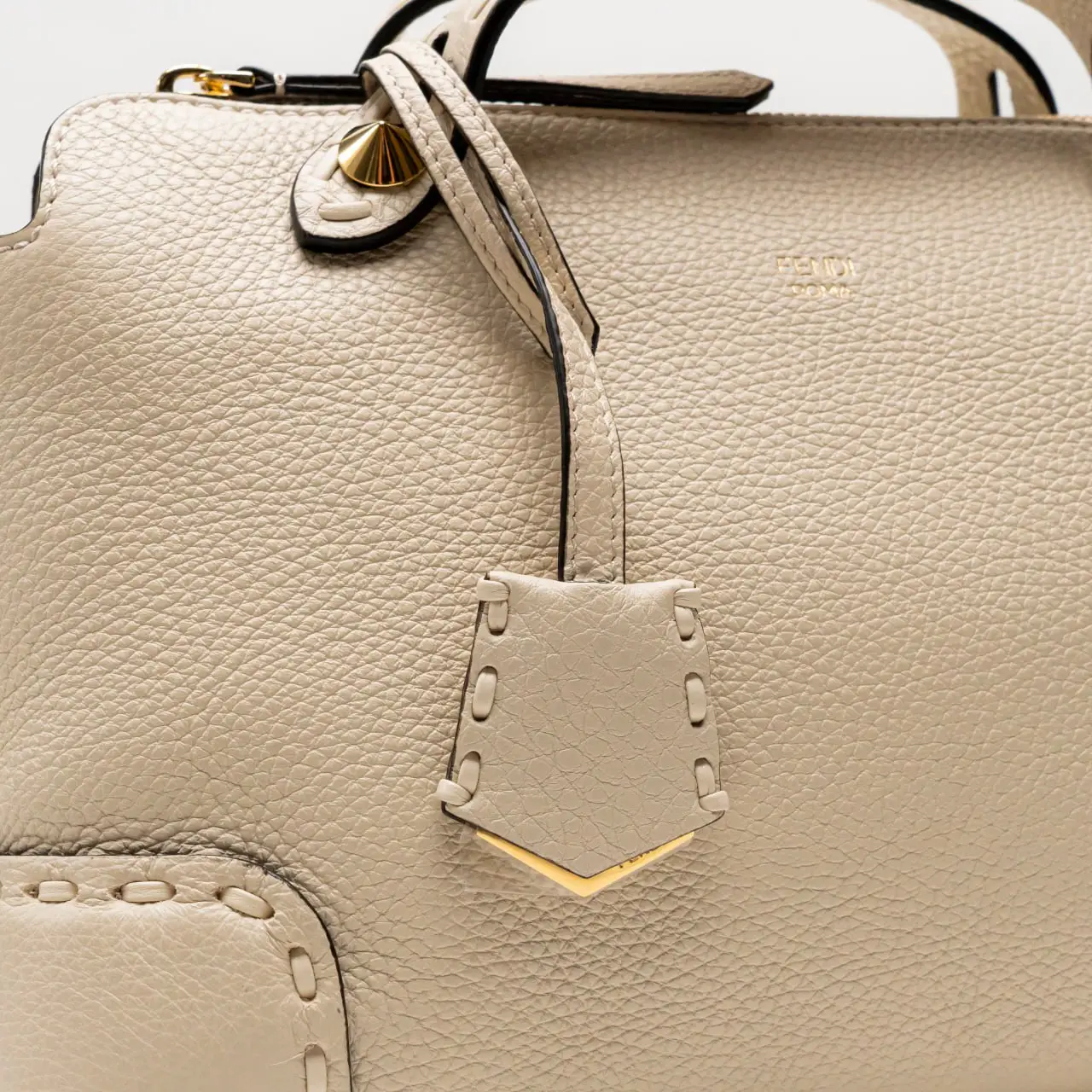 FENDI SAND CANVAS MEDIUM BY THE WAY HANDBAG