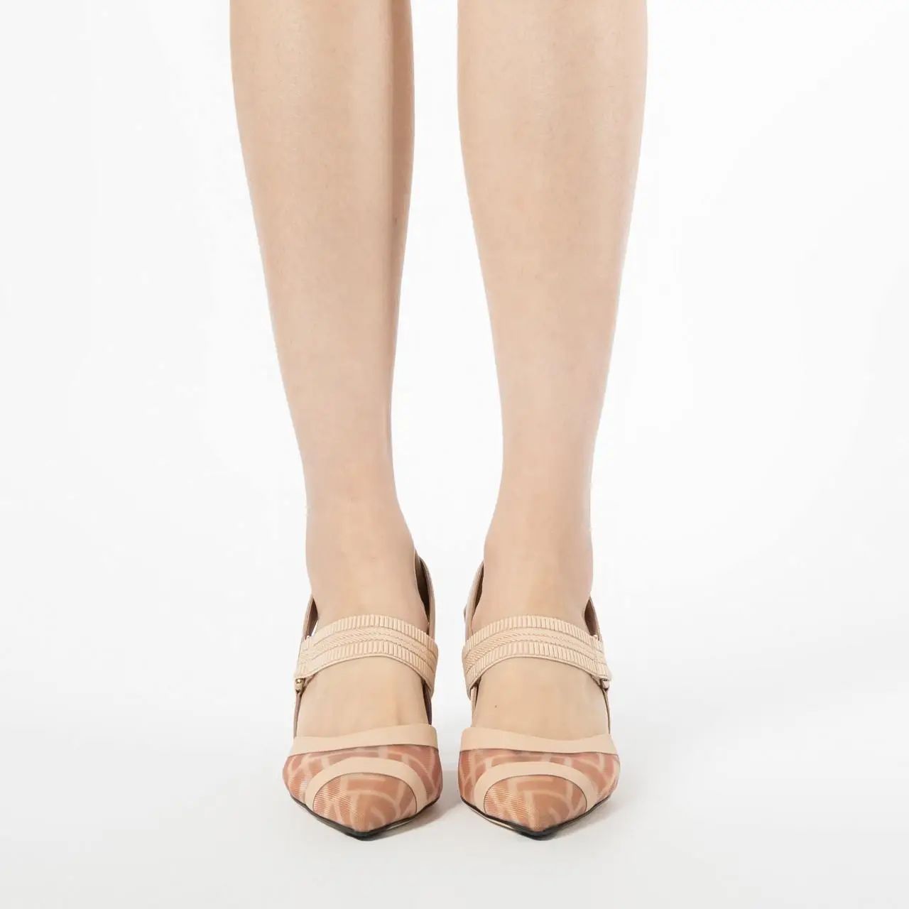 Fendi Colibri 55 FF Micromesh Slingback Heels Pink – voilà.id