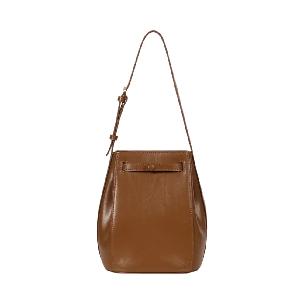 Folnua Mini Lale Plain Leather Bag Caramel – voilà.id