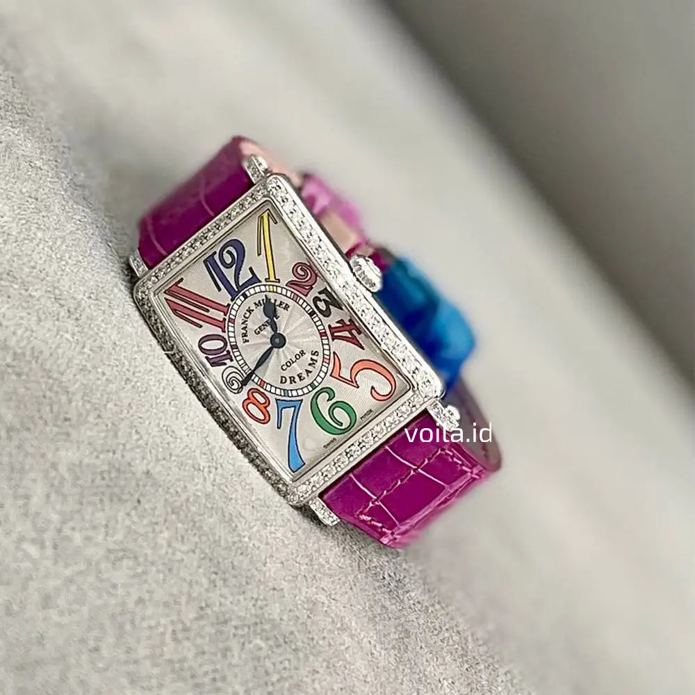 Franck Muller Long Island Steel Diamond Colordreams Purple