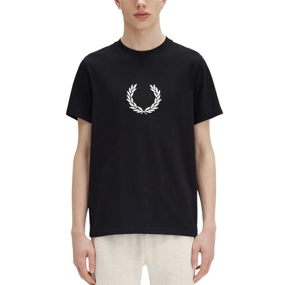 FRED PERRY Tシャツ M8587 TEXTURED LAUREL WREATH T-SHIRT Fred Perry Laurel Wreath Graphic T-Shirt - M5632