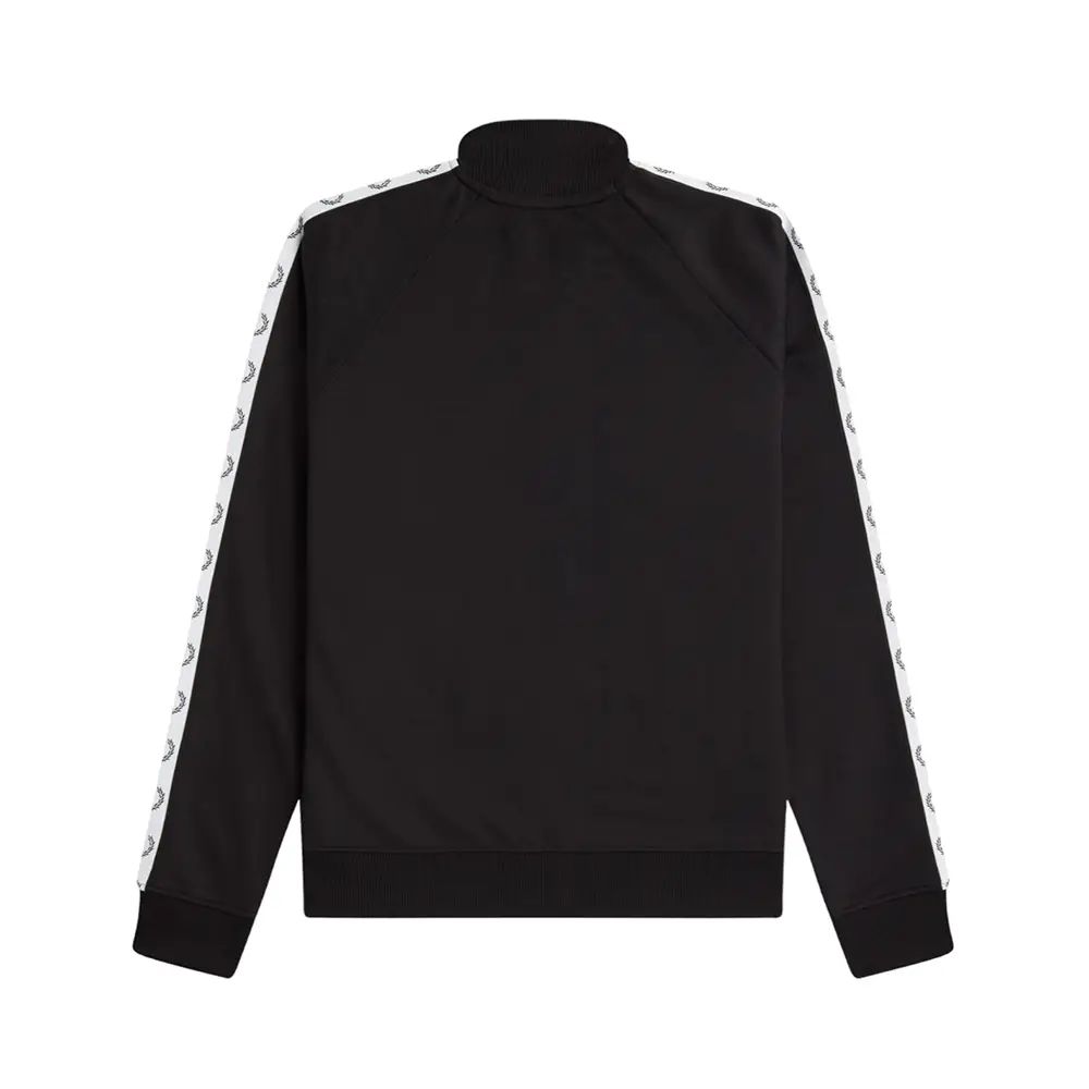 Fred Perry Embroidered Logo Taped Track Jacket Black – voilà.id