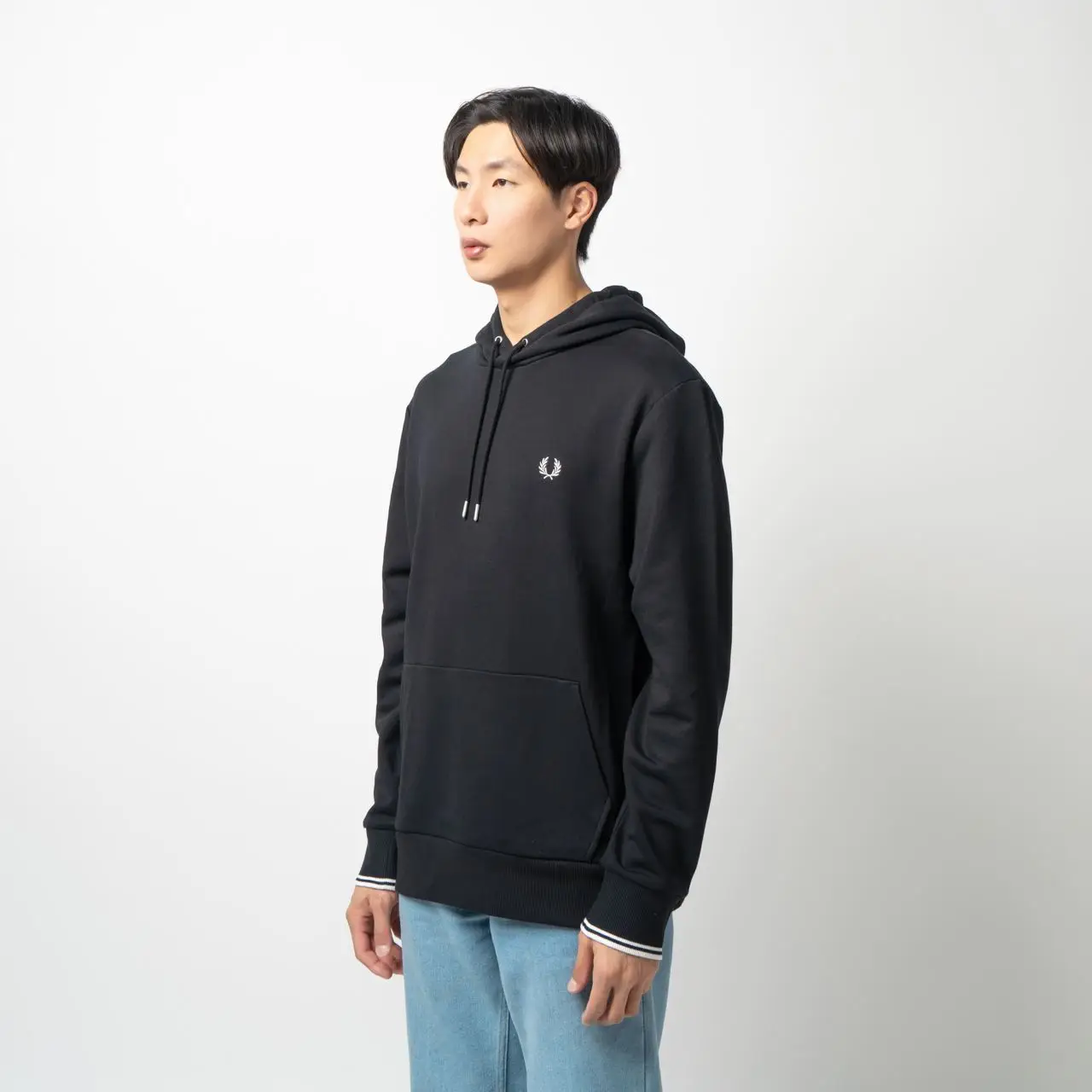 Fred perry black hoodie hotsell