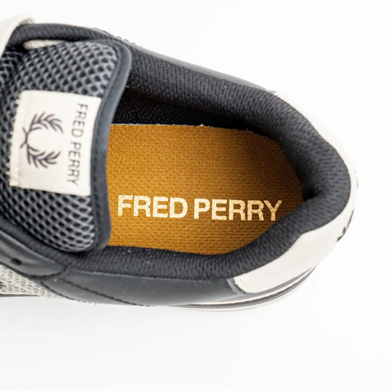 Fred Perry B300 Mesh and Leather Sneakers Black/Gunmetal