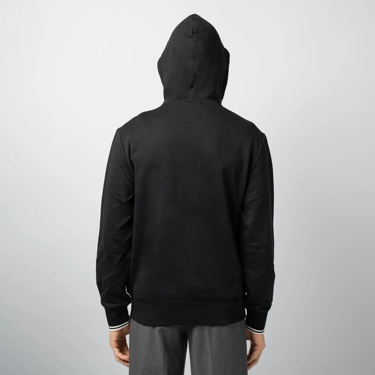 Fred perry black zip hoodie hotsell