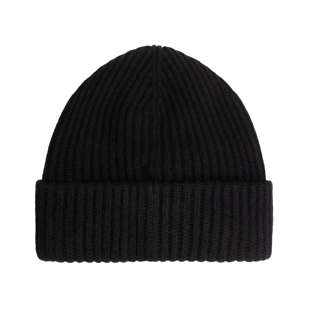 GANNI｜BEANIES (DARK GREY FITTED WOOL RIB KNIT BEANIE (A Ganni Ribbed Wool Beanie | Coggles
