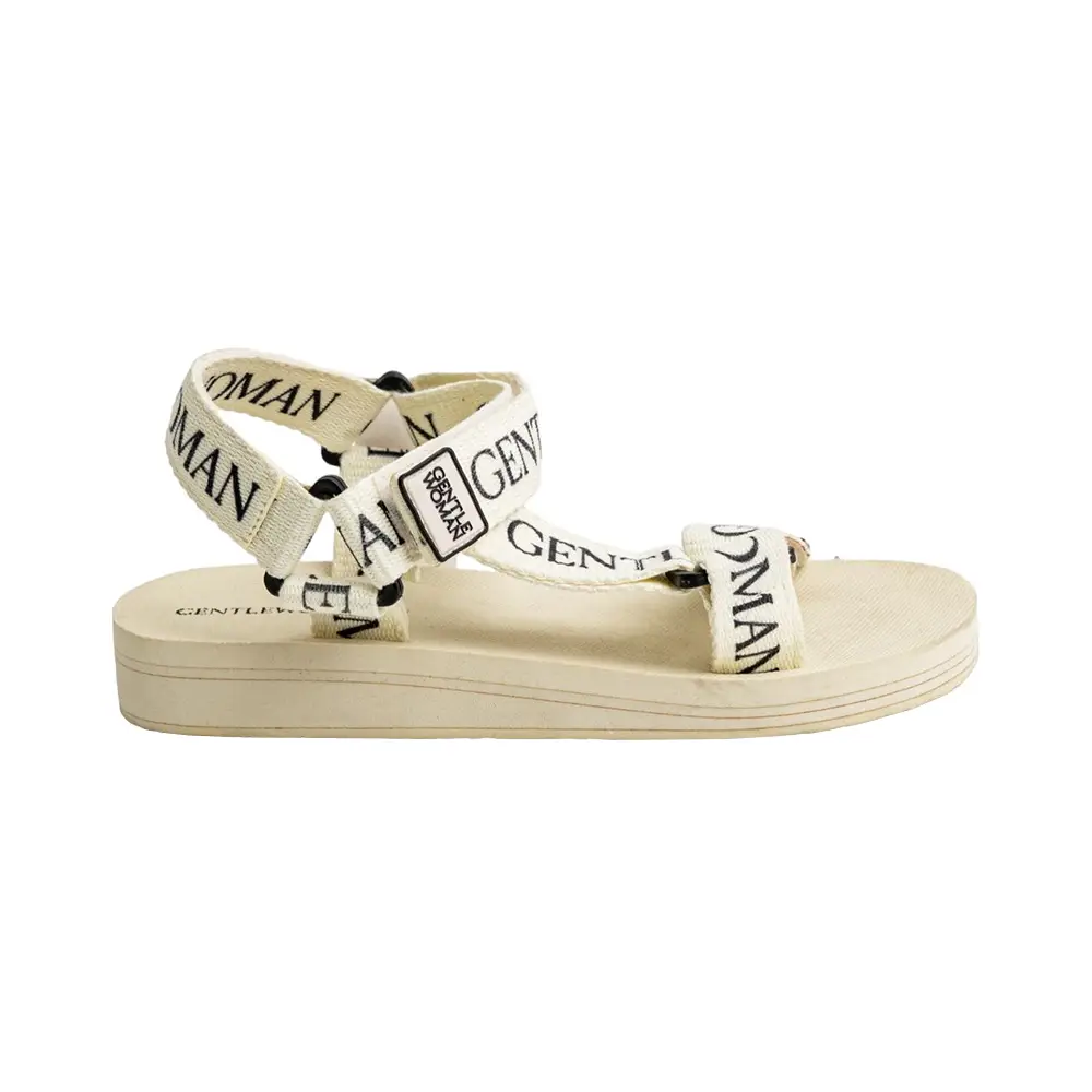 Gentlewoman Logo Tape Platform Sandals White – voilà.id
