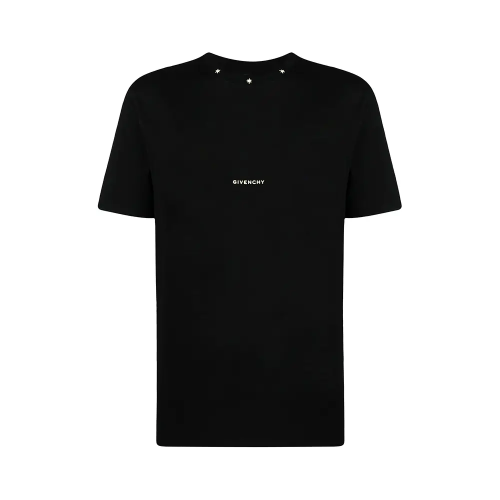 Givenchy Logo And Stars Embroidered T-Shirt Black – voilà.id