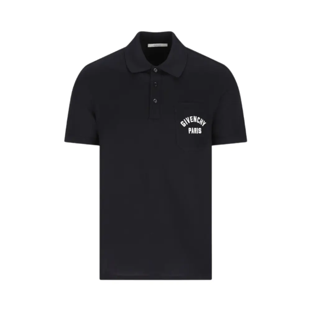 Givenchy Embroidered Logo Cotton Polo Shirt Navy – voilà.id
