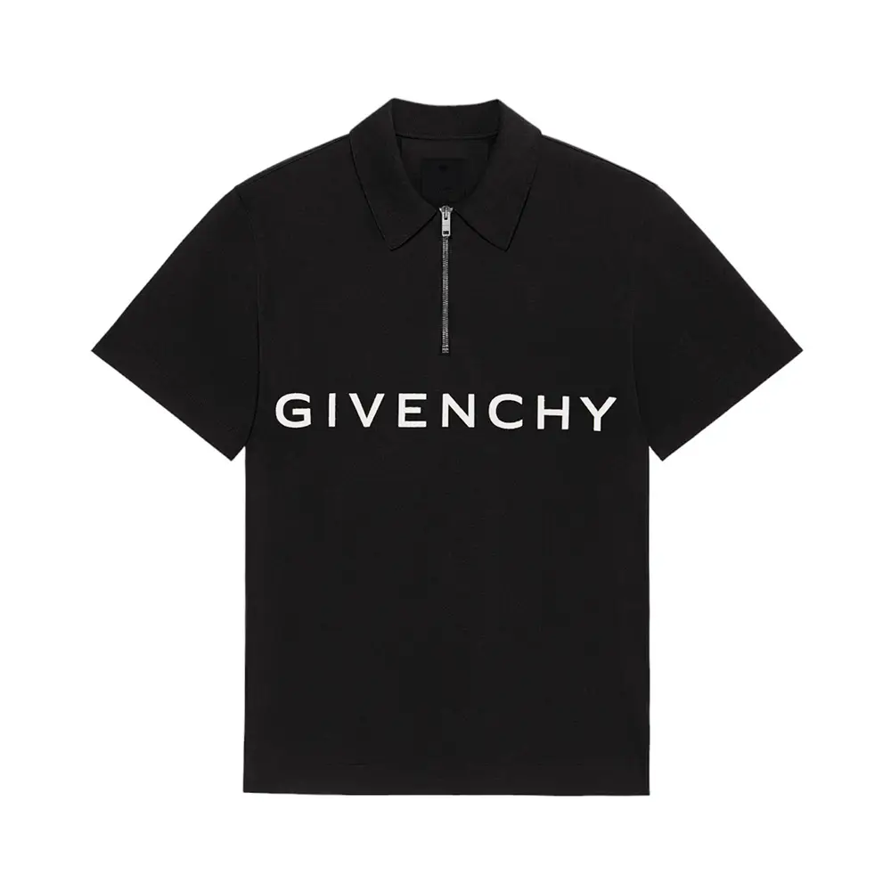 Givenchy Archetype Zip Polo Shirt Black – voilà.id