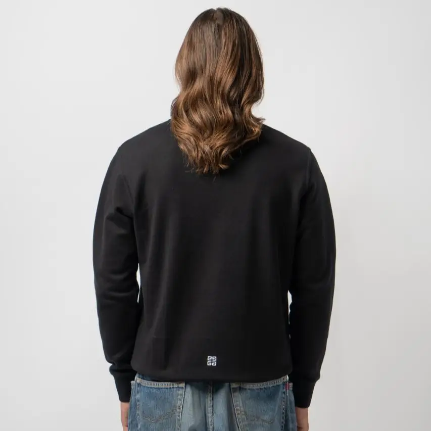 Givenchy College Embroidered Logo Print Sweatshirt Black
