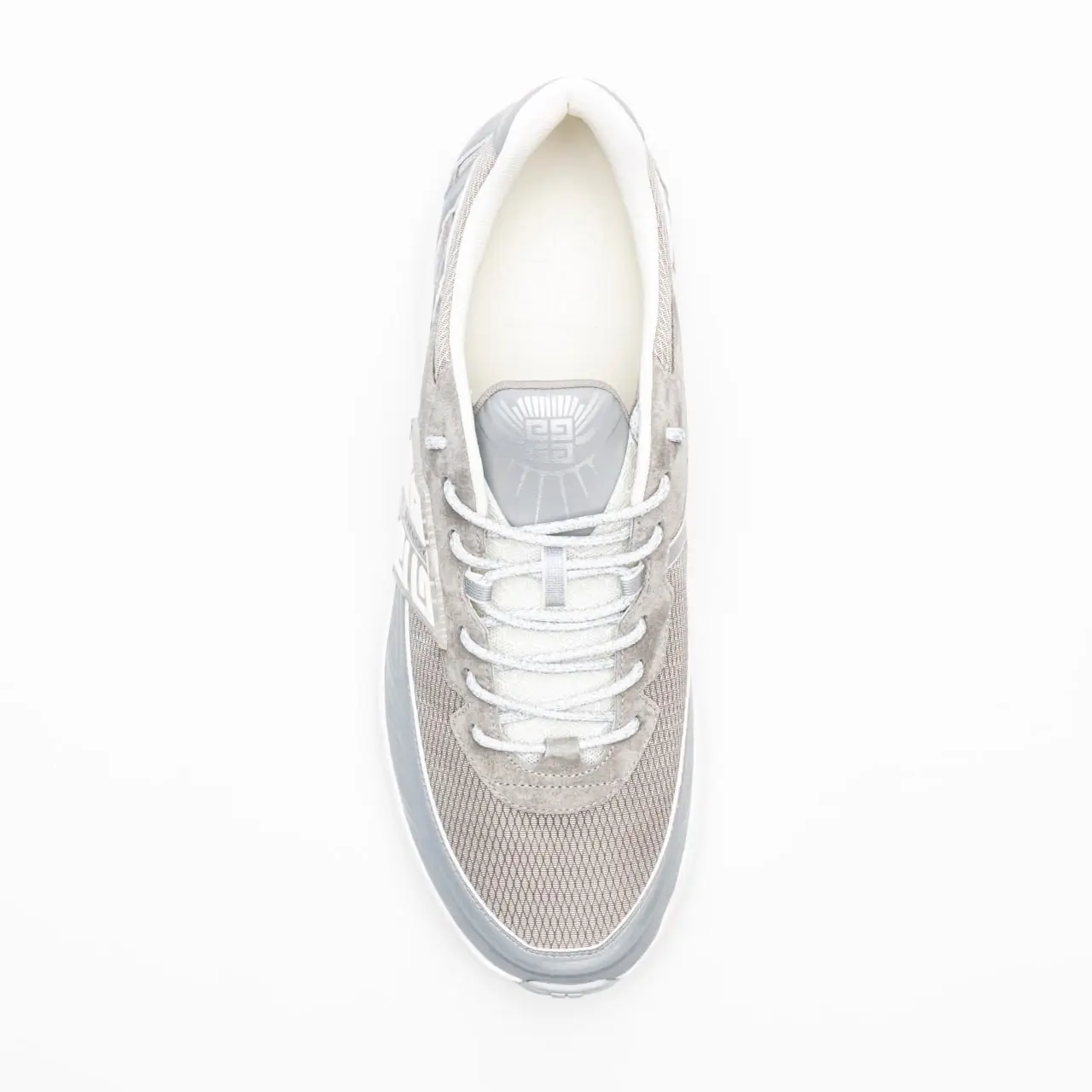 スニーカー GIVENCHY Light Grey Suede And Mesh Nfnty-52 Sneakers Givenchy NFNTY-52 Suede Mesh Low Top Sneakers Light Grey