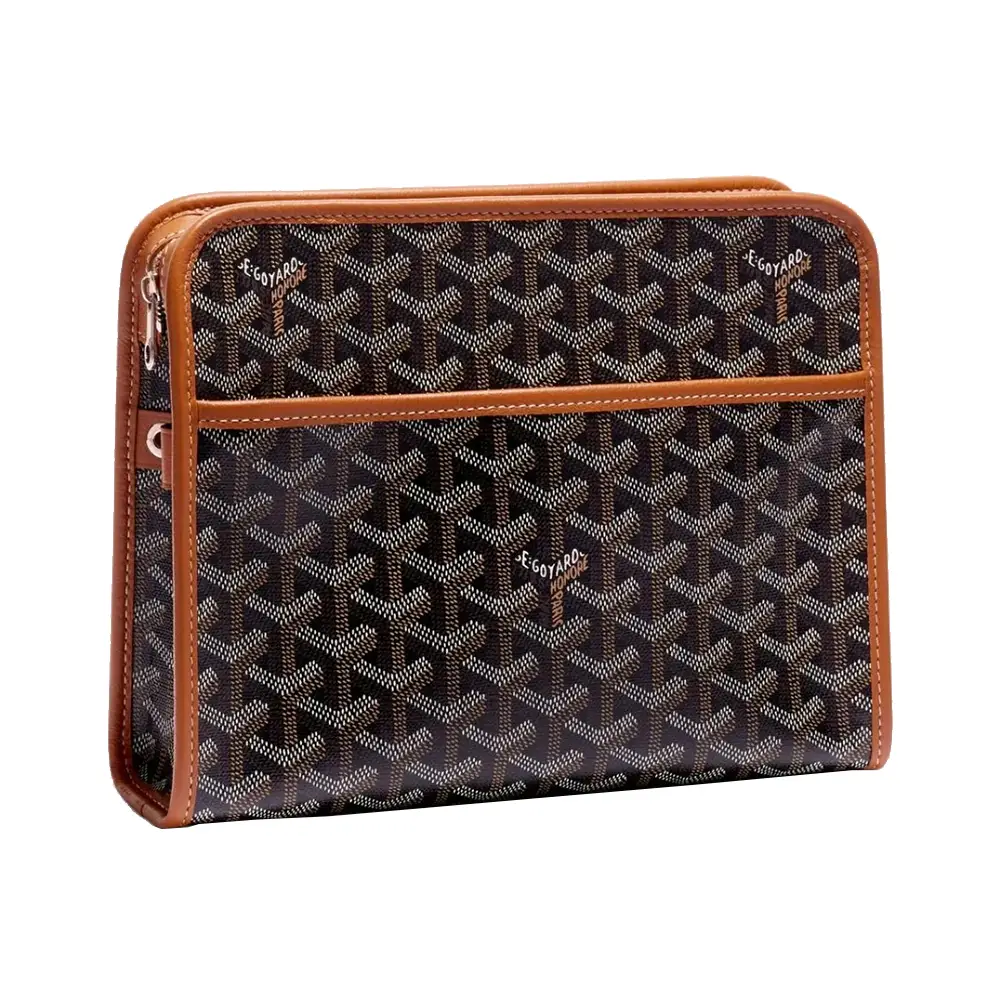 Goyard 超希少美品マザーズバッグ ブラウン/ブラック ポーチ付き*~~* Goyard 超希少美品マザーズバッグ ブラウン/ブラック ポーチ付き