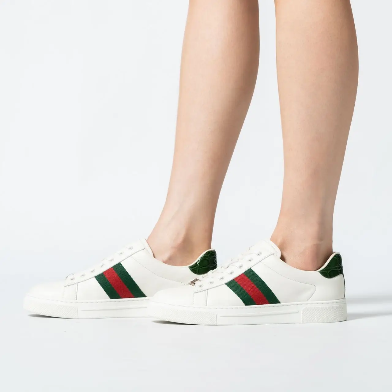 White gucci sneakers womens sales