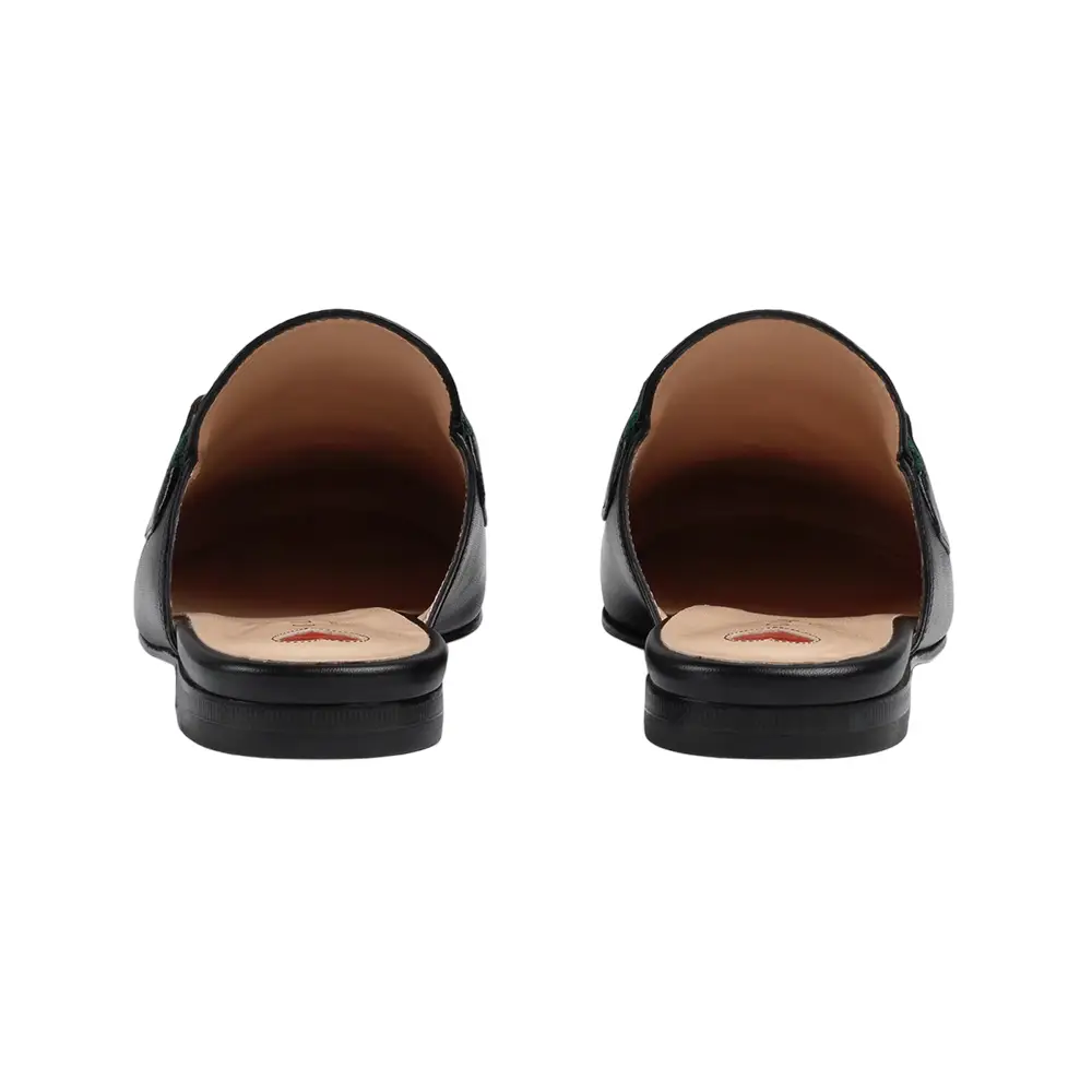 Gucci Princetown Horsebit Stripe Mules Black – voilà.id