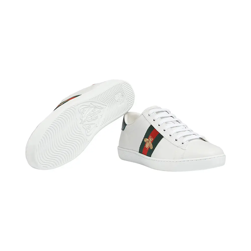 White trainers with red and green stripe sales