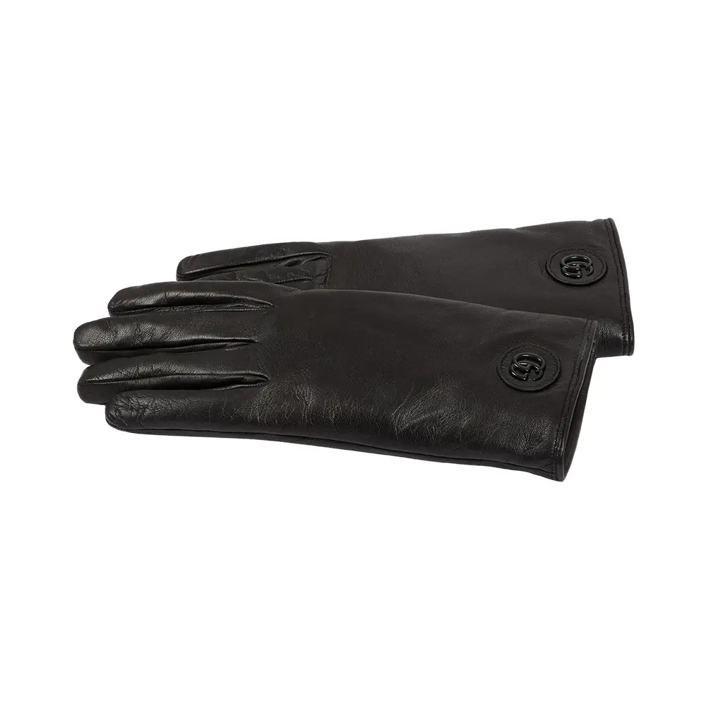 Gucci Double G Leather Gloves Black – voilà.id