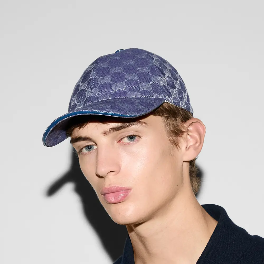 Gucci GG Canvas Baseball Hat Blue Grey – voilà.id