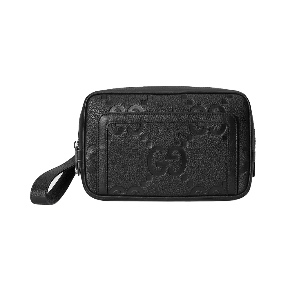 Gucci Jumbo GG Leather Pouch Black – voilà.id