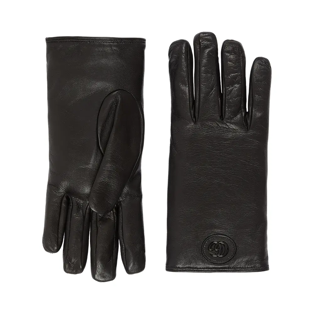 小物 GUCCI Leather Gloves With Interlocking G Leather gloves with Horsebit in black | GUCCI® FR