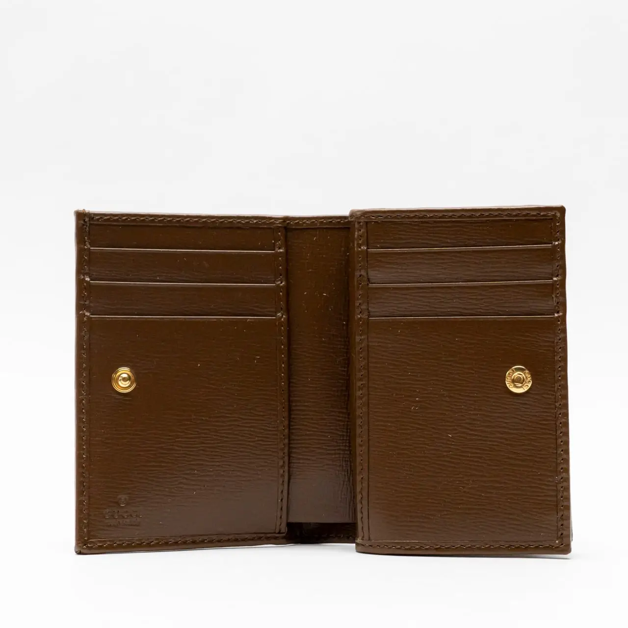 Gucci Horsebit 1955 Horizontal Card Case Bifold Wallet Brown
