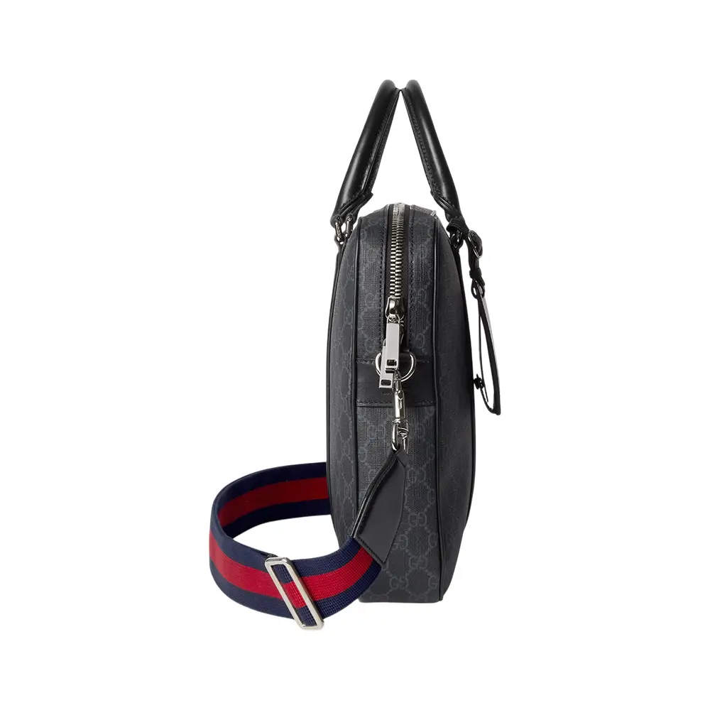 Gucci GG Supreme Medium Canvas Briefcase Black – voilà.id