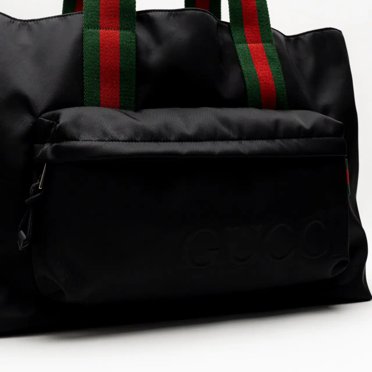 トートバッグ GUCCI BLACK LEATHER EMBLEM BIG TOTES s-l400.png