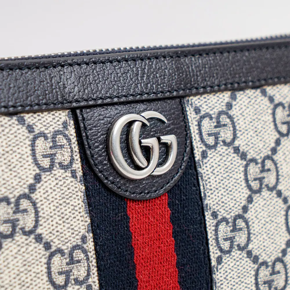 Gucci Ophidia GG Zip Around Wallet Beige Blue – voilà.id