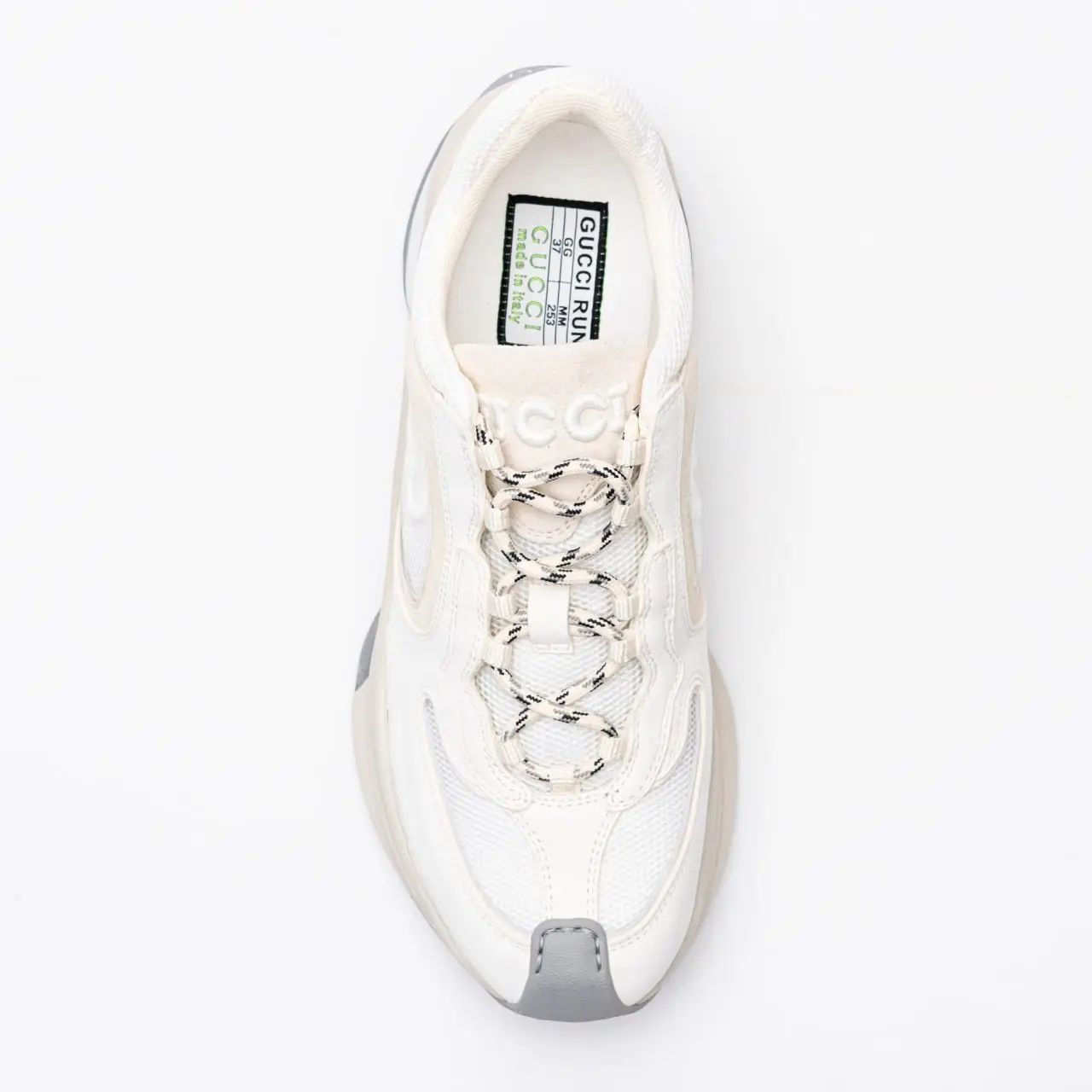 Gucci Interlocking G Run Trainers Sneakers Suede White