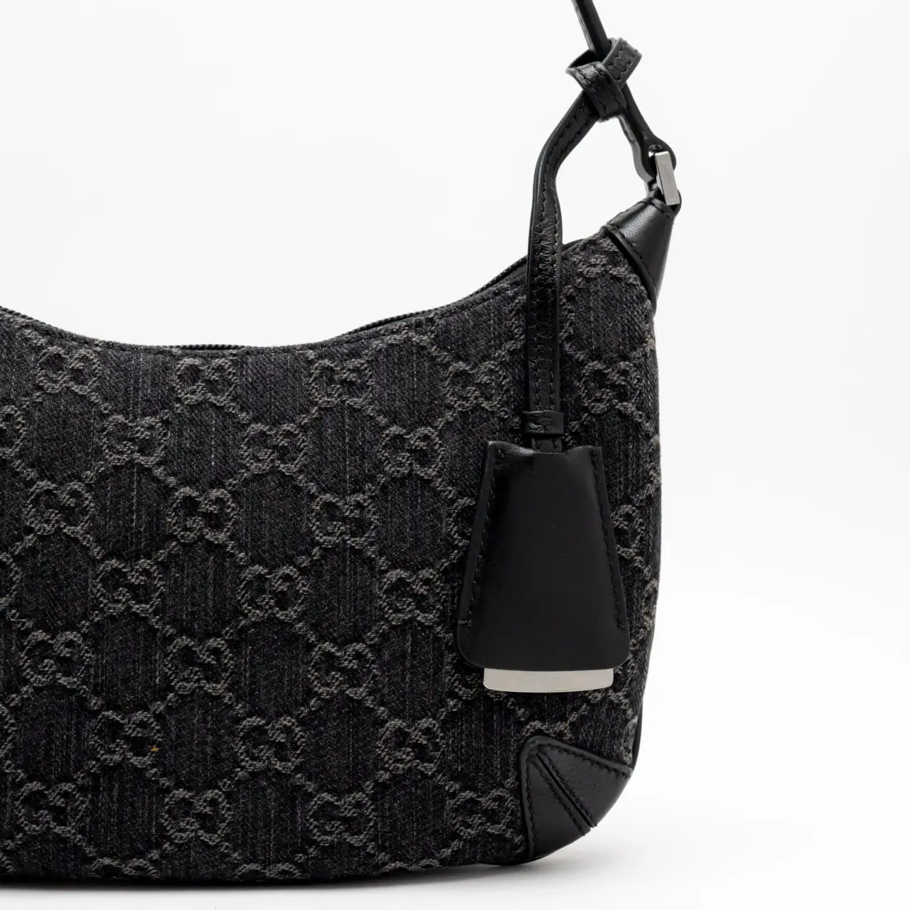 Gucci Horsebit Slim Small Shoulder Bag Black/Grey – voilà.id