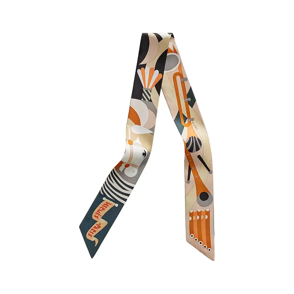 エルメス Twilly Hermes Parade (Marron / Gris / Orange) Hermes Parade en Fanfare Twilly Noir / Caramel / Gris – voilà.id