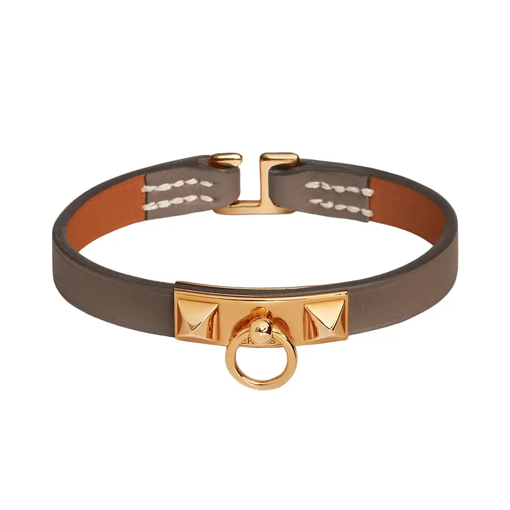 アクセサリー HERME TOURNIS SWIFT CALFSKIN BRACELET Hermes Tournis Tresse Bracelet In Swift Calfskin With