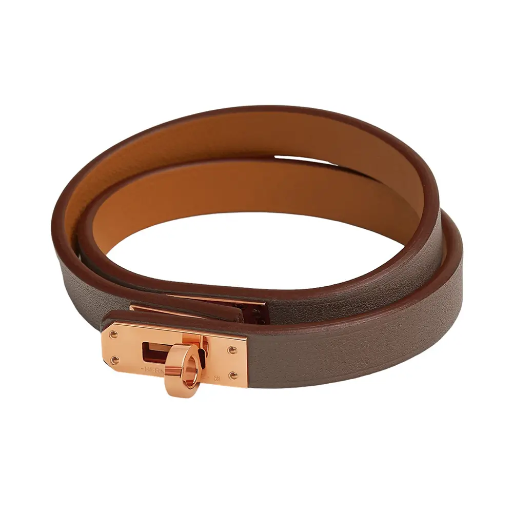 アクセサリー HERME TOURNIS SWIFT CALFSKIN BRACELET rizkybillar wearing #Hermes Tournis Tresse bracelet in Swift