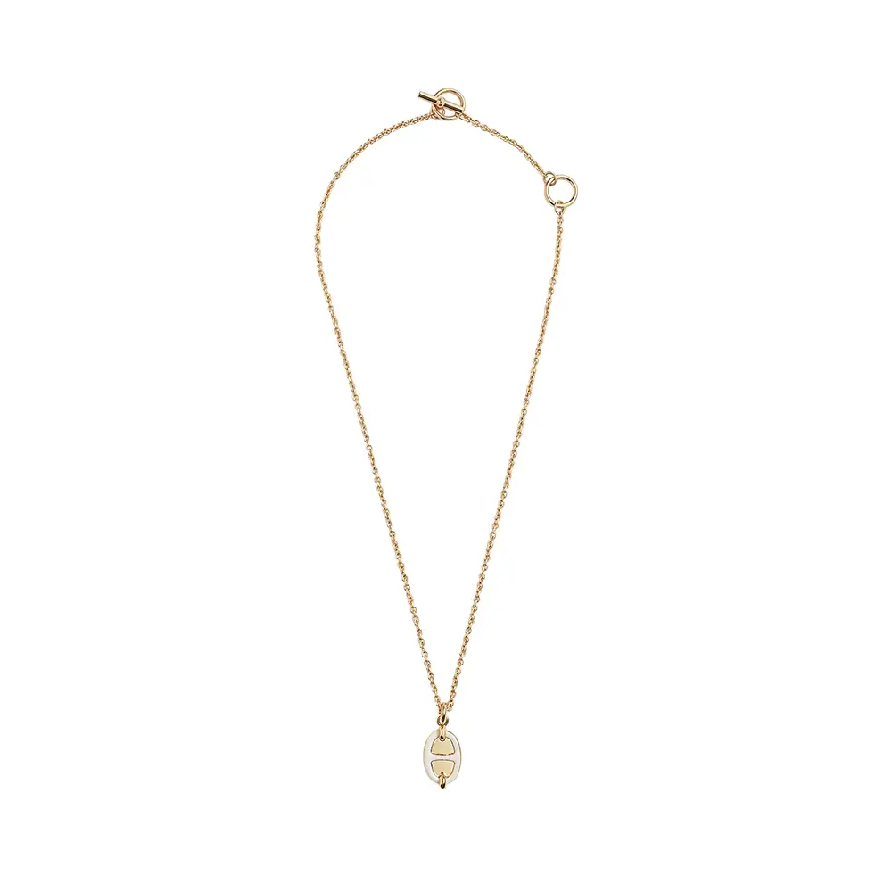 ☆HERMES☆入手困難☆お洒落Pendente Mini Maillon PM/Pink Gold Brand New ( Rank N ) HERMÈS Mini Maillon pendant small model