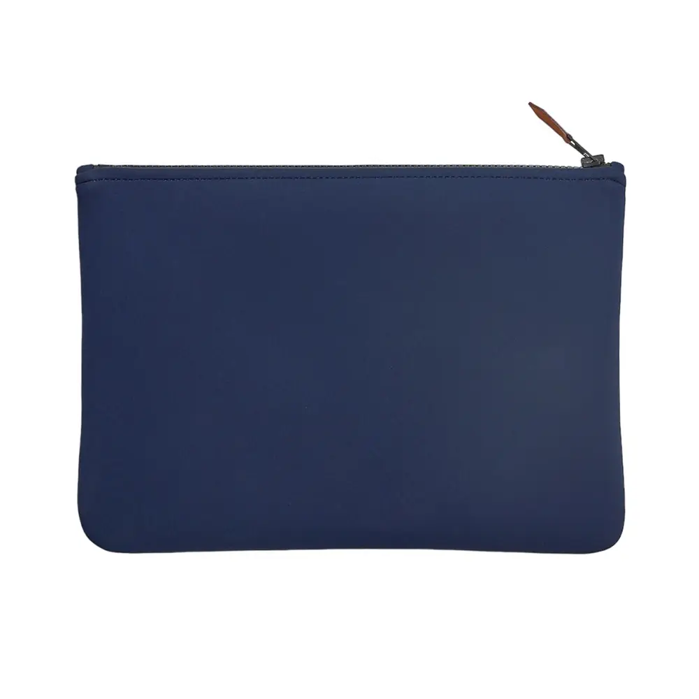 Hermès Neobain and Thalassa Embossed Medium Pouch Marine