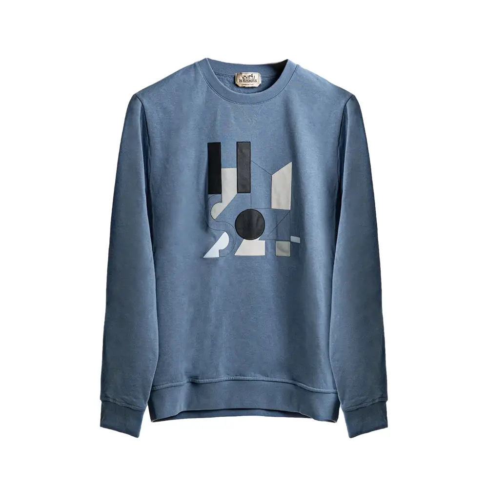 Hermès Jeu d'Adresse Patch with Leather Detail Sweatshirt