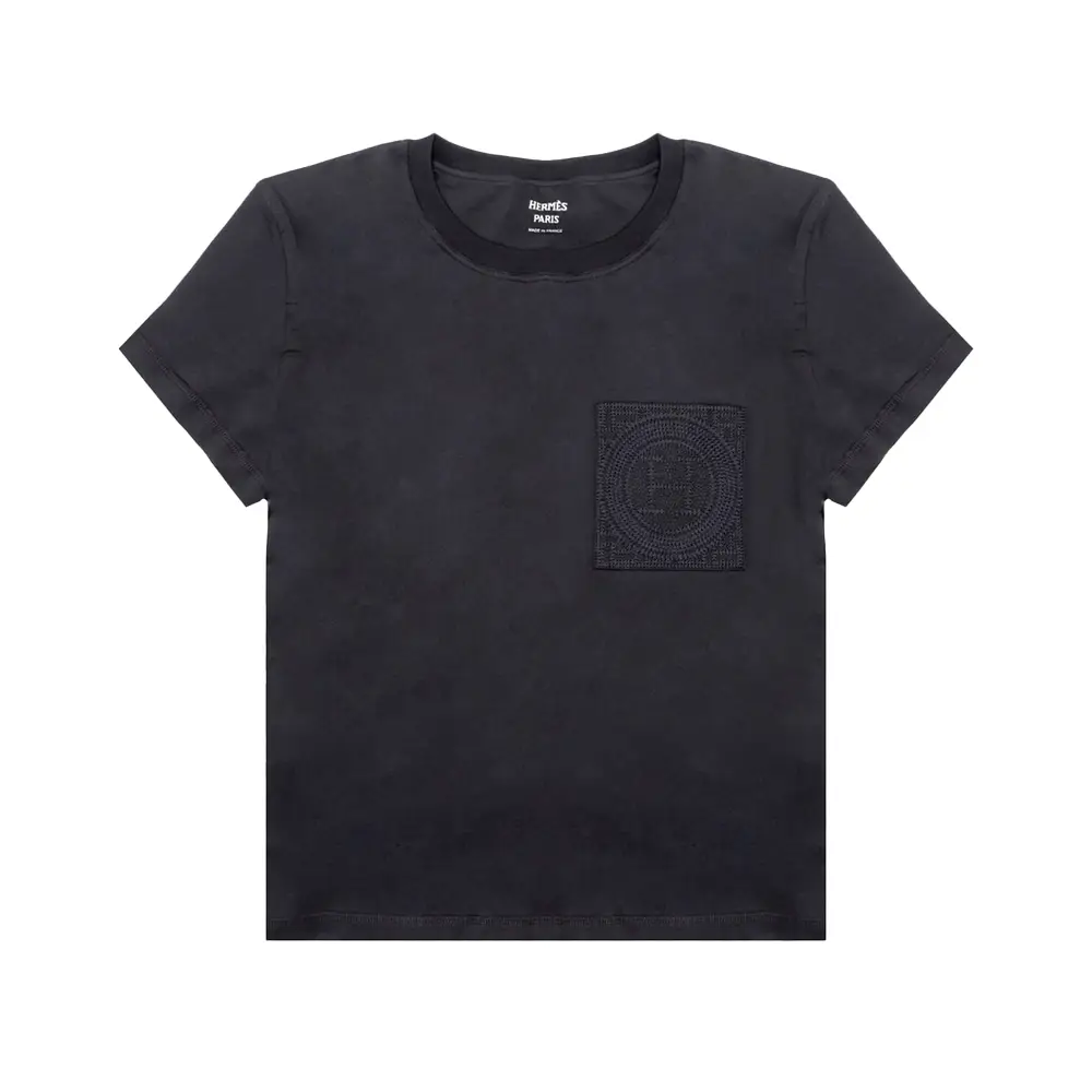 Hermes Astrology Bandana Printed Long Sleeved T-Shirt Black