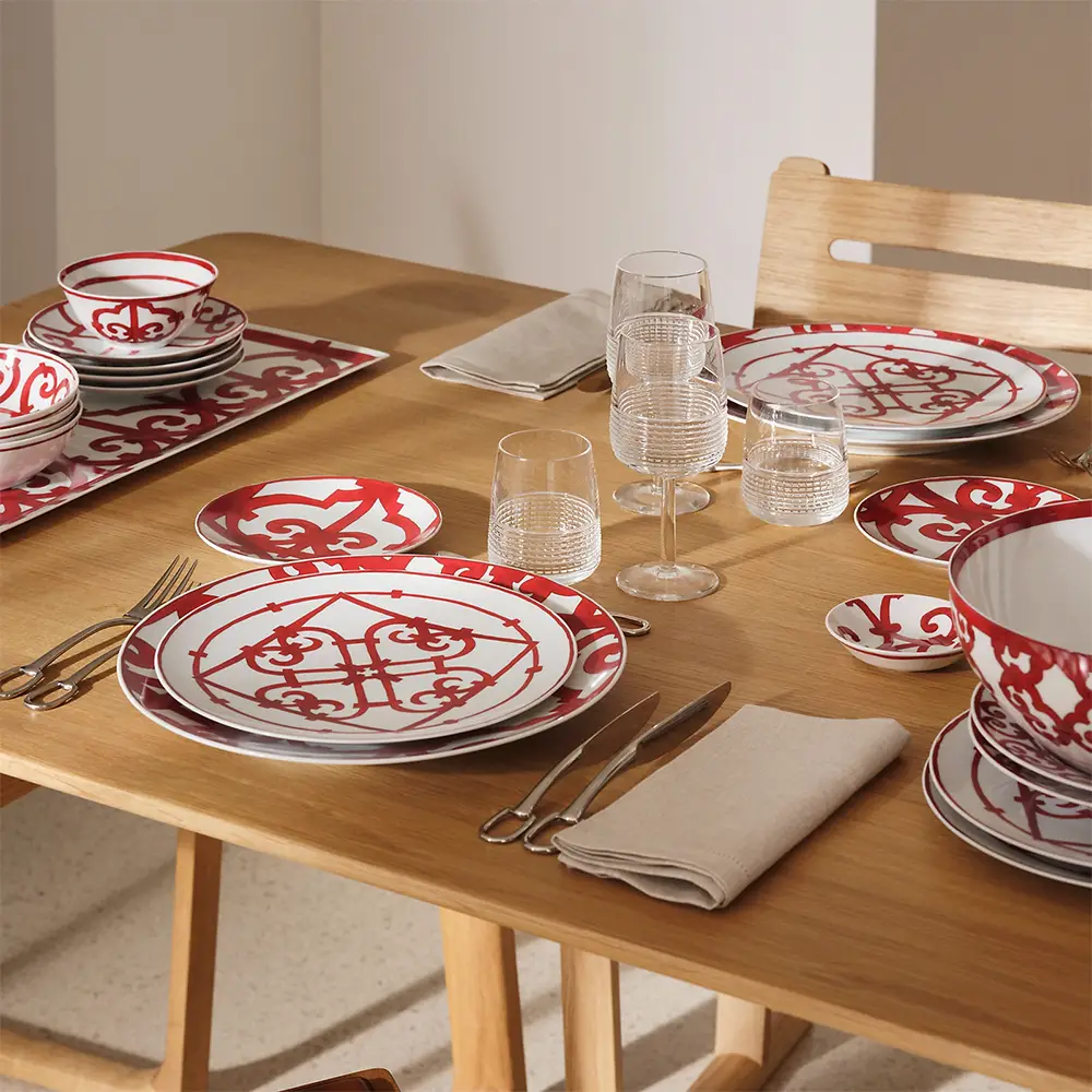 Hermès Balcon du Guadalquivir 皿 Hermès Balcon Du Guadalquivir Set of 2 Soup Plate Red – voilà.id