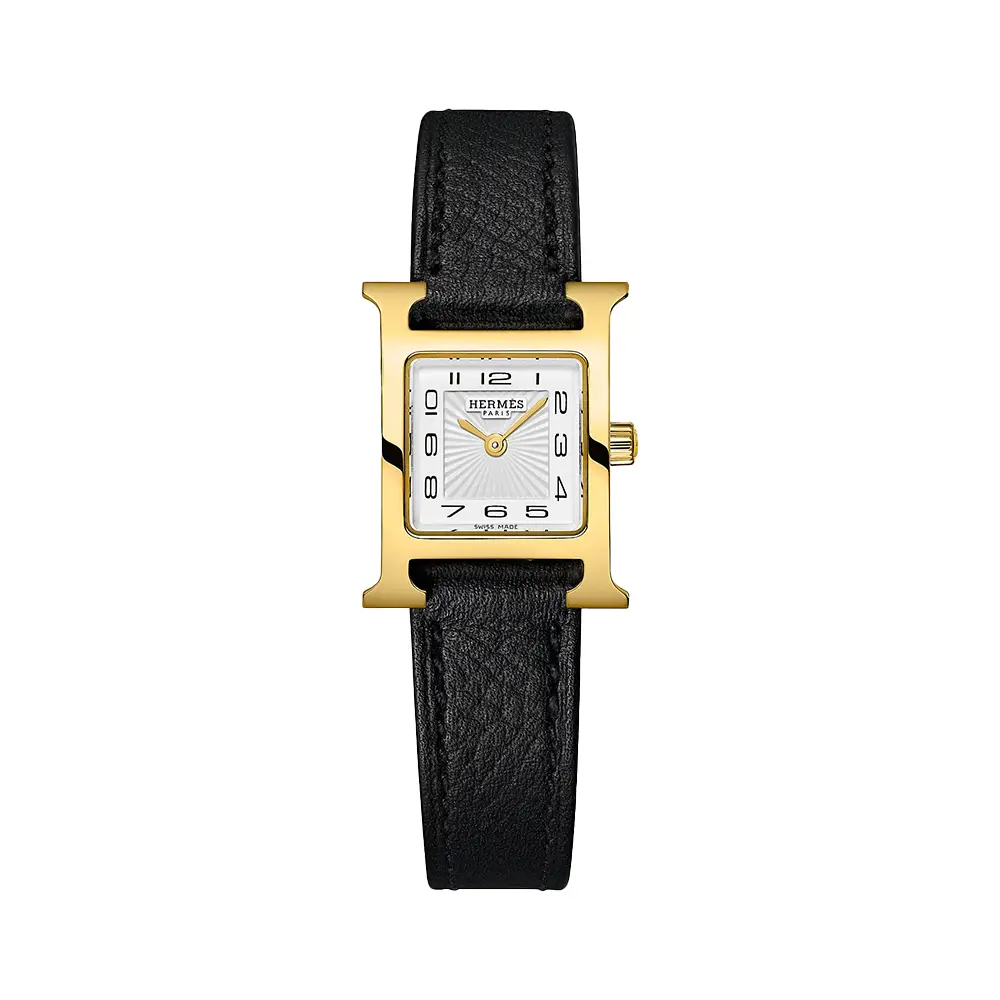 HERMES HウォッチTPM Hermès H-Hour TPM Watch Black Epsom Ghw – voilà.id
