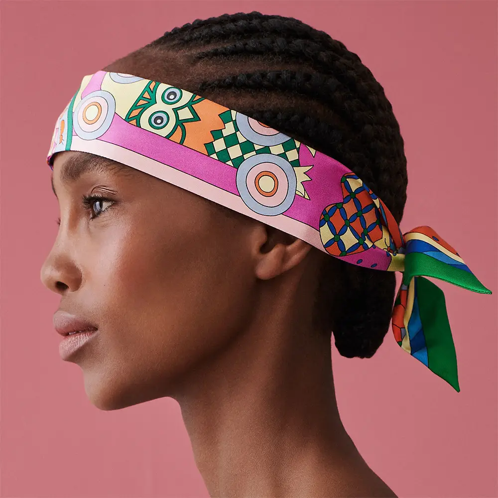 Hermes Les Murmures de la Foret Twilly Vert / Cyclamen
