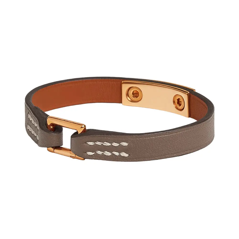 Hermès Mini Rivale Swift Bracelet Etoupe Ghw – voilà.id