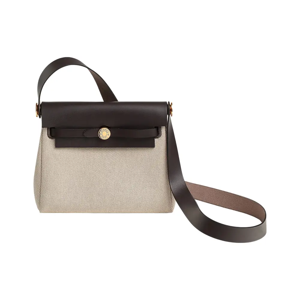 可愛いミニサイズ☆ HERMES Herbag Zip 20 バッグ ゴールド 待望の可愛いミニサイズ登場！！ Hermes Herbag Zip 20 (HERMES