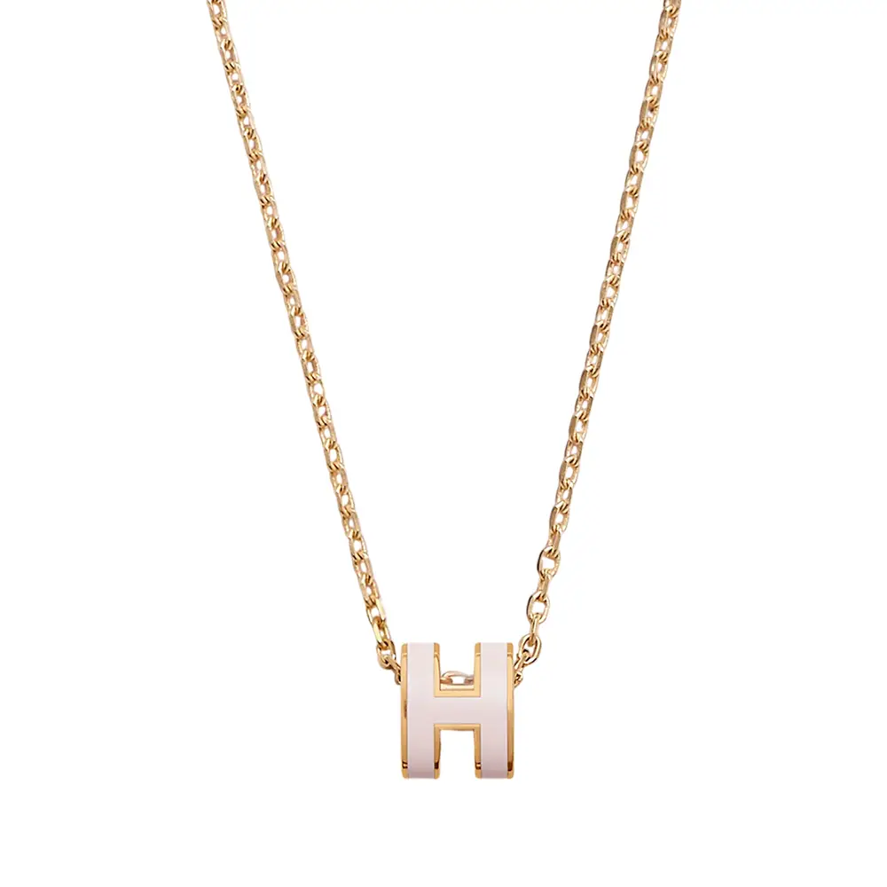 Hermès Mini Pop H Necklace Rose Dragee Rghw – voilà.id
