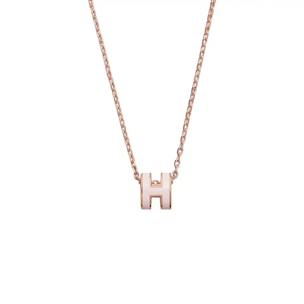 カラフル可愛い新作★Hermes Mini Maillon Pendant PM Rose Gold Brand New ( Rank N ) HERMÈS Mini Maillon pendant small model