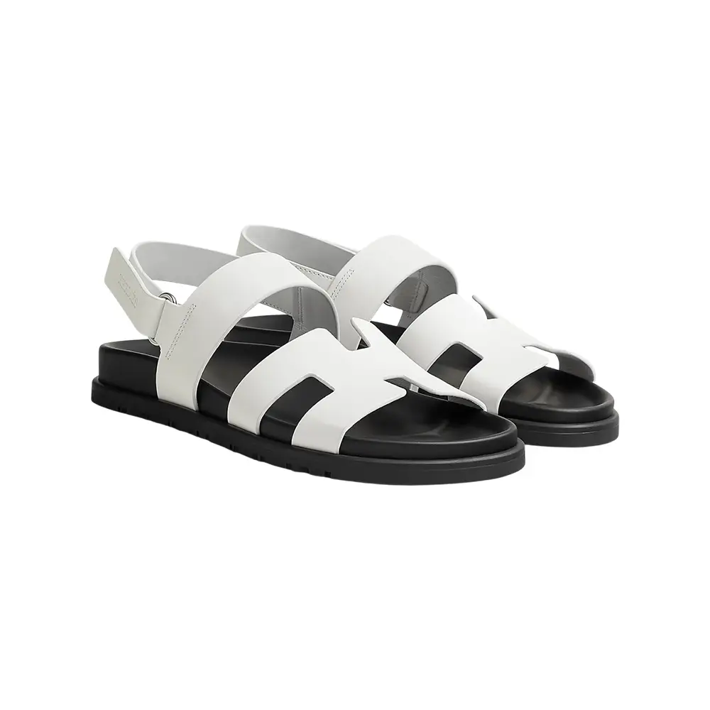 Hermès Genius Calfskin Sandals White Women – voilà.id