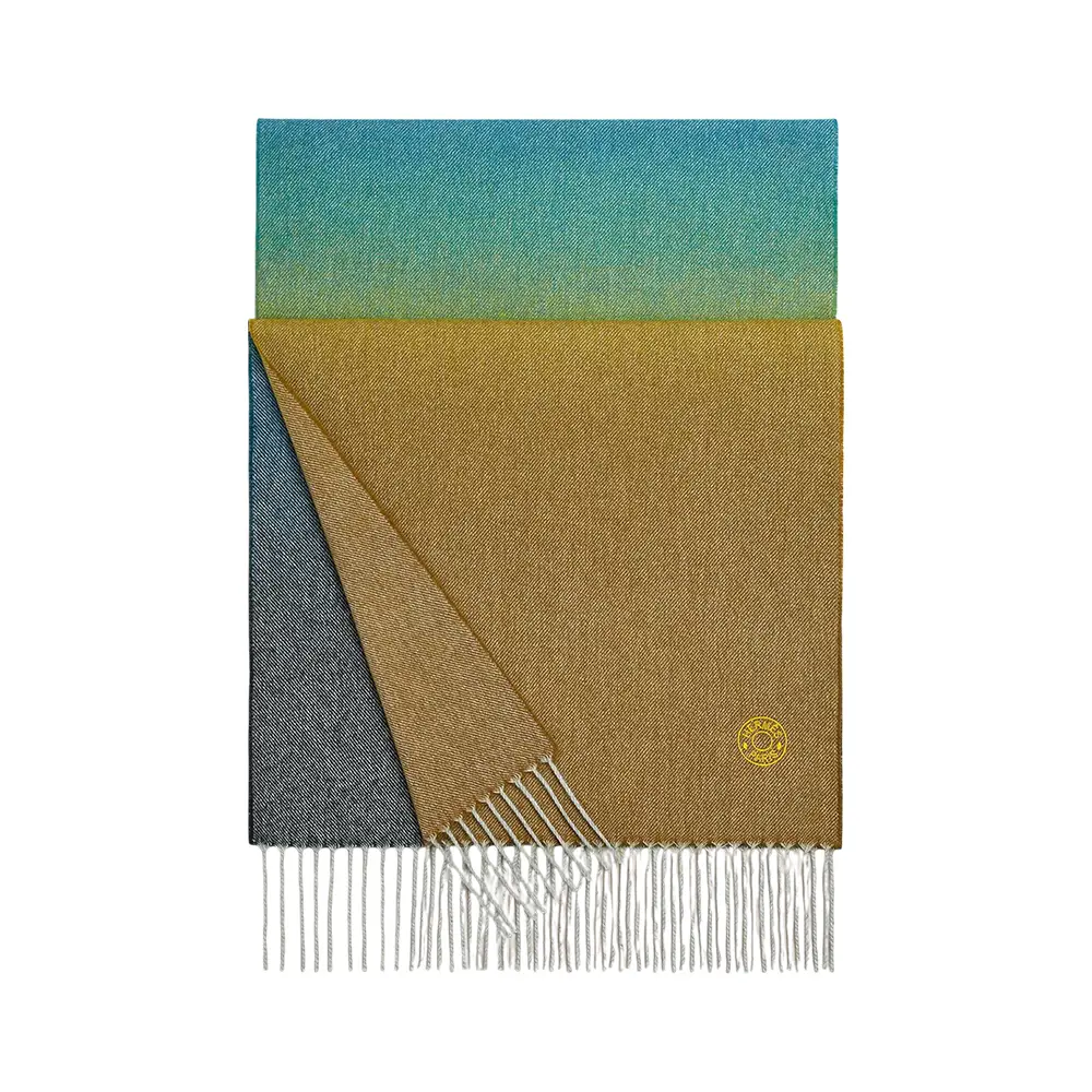 Hermes Voitures en Equilibre Shawl 140 Blanc / Orange Cuit Hermes Voitures en Equilibre Shawl 140 Blanc / Orange Cuit
