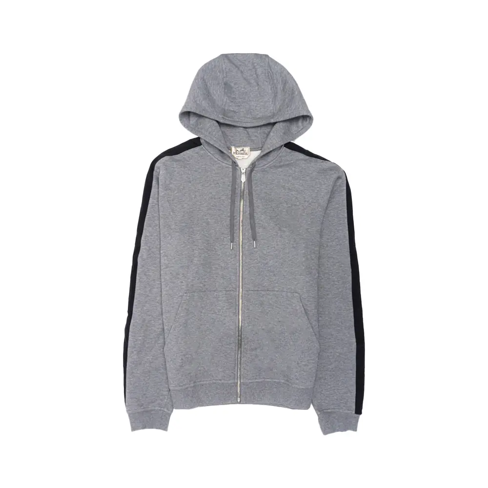 Hermès Run H Zipped Hooded Sweater Grey – voilà.id