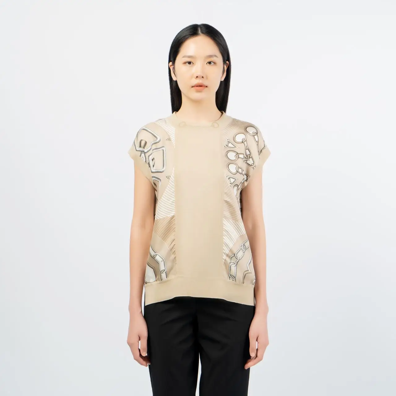 〈お洒落で♪〉HERMES Effet Kaleidoscope ブルゾン Hermès Effet Kaleidoscope Zipped Jacket Beige Glaise – voilà.id